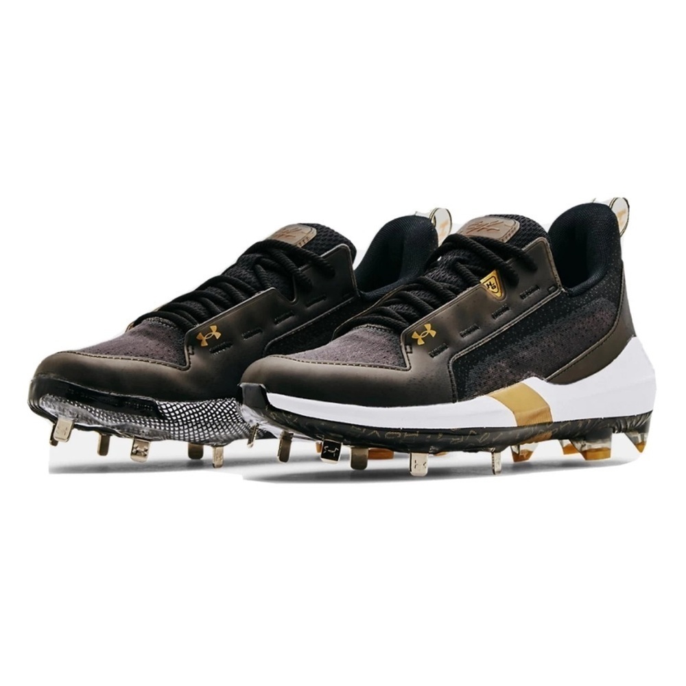 Under Armour Harper 6 Low ST Baseball Cleat Black Metallic Gold Sports Men’s 7